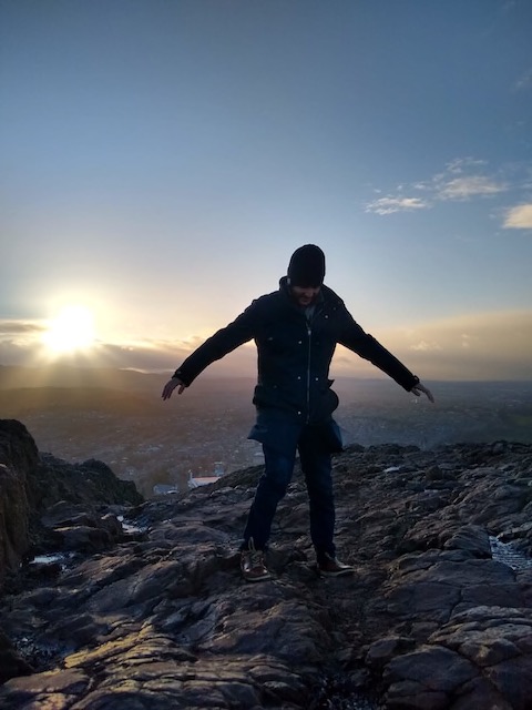 Arthur's Seat with wind strong enough to blow a child away